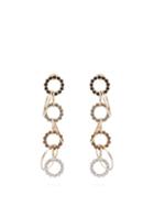 Matchesfashion.com Rosantica By Michela Panero - Rock Crystal Encrusted Hoop Drop Earrings - Womens - Multi