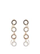 Matchesfashion.com Rosantica By Michela Panero - Rock Crystal Encrusted Hoop Drop Earrings - Womens - Multi