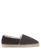 Castaer - Paulo Shearling-lined Suede And Jute Espadrilles - Mens - Dark Grey