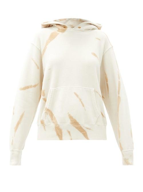 Matchesfashion.com Les Tien - Tie-dye Brushed-back Cotton Hooded Sweatshirt - Womens - Beige
