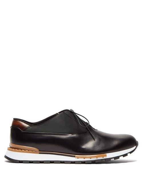 Matchesfashion.com Berluti - Fast Track Leather Trainers - Mens - Black Multi