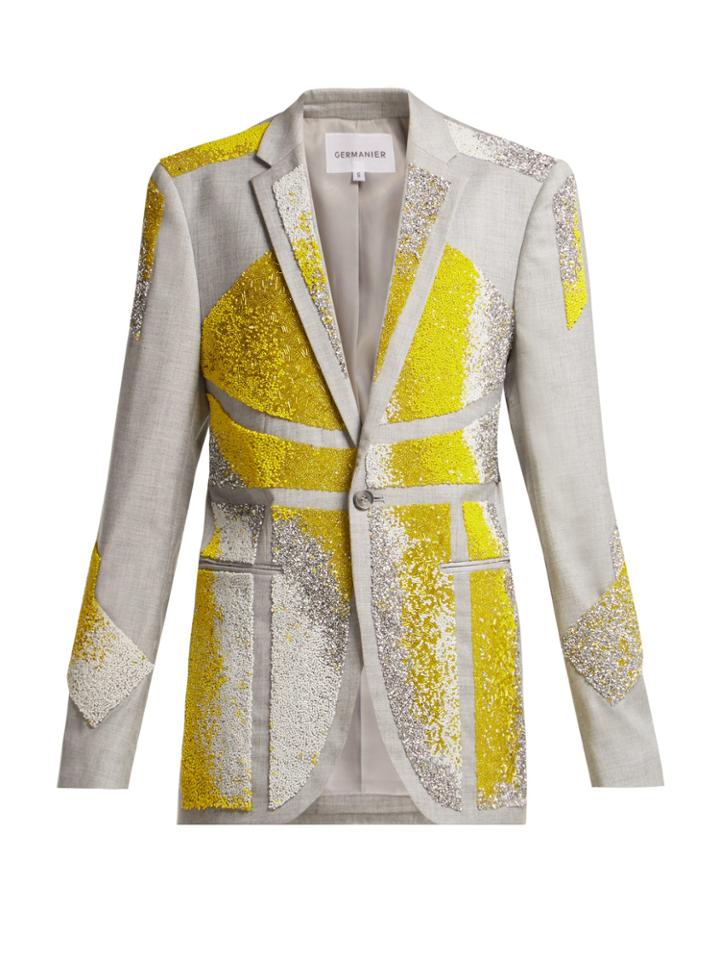 Germanier Bead-embellished Twill Blazer