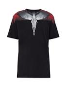 Matchesfashion.com Marcelo Burlon - Wings Print Cotton Jersey T Shirt - Mens - Black Red