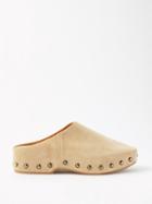 Clergerie - Max Suede Mule Clogs - Womens - Nude