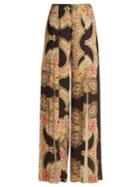Vilshenko Elayna Floral-print Wide-leg Pleated Trousers