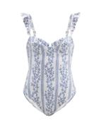 Matchesfashion.com Agua By Agua Bendita - Ajonjol Floral-print Underwired Swimsuit - Womens - White Multi