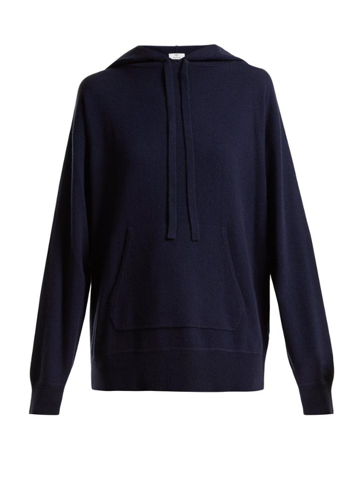 Allude Wool And Cashmere-blend Hooded Sweater