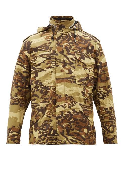 Matchesfashion.com Givenchy - M65 Camo-print Cotton-twill Jacket - Mens - Green Multi