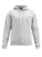 A.p.c. - Item Logo-print Jersey Hooded Sweatshirt - Mens - Light Grey