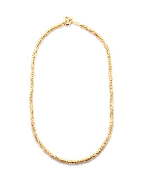 Bottega Veneta - 18kt Gold-plated Sterling Silver Lariat Necklace - Womens - Yellow Gold