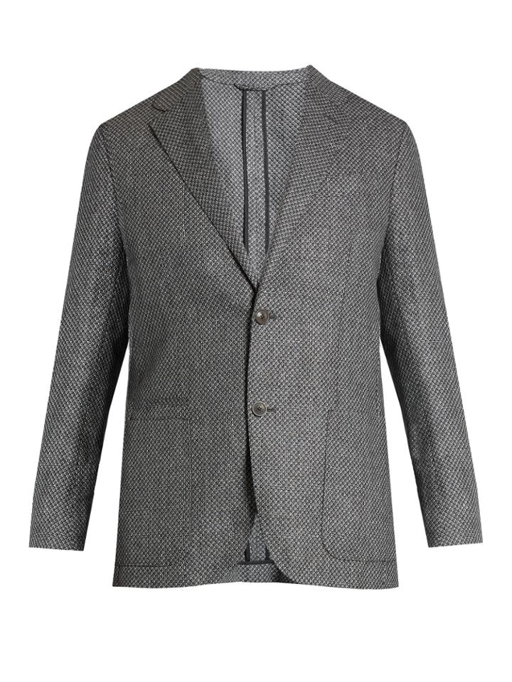 Ermenegildo Zegna Single-breasted Silk-blend Blazer