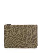 Mens Bags Fendi - Zipped Ff Vertigo-jacquard Pouch - Mens - Brown Multi