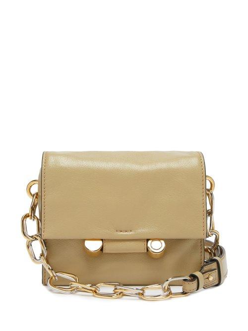 Matchesfashion.com Marni - Caddy Leather Cross Body Bag - Womens - Beige