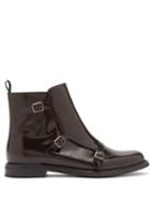 Matchesfashion.com Church's - Amelia Polished Leather Ankle Boots - Womens - Dark Brown