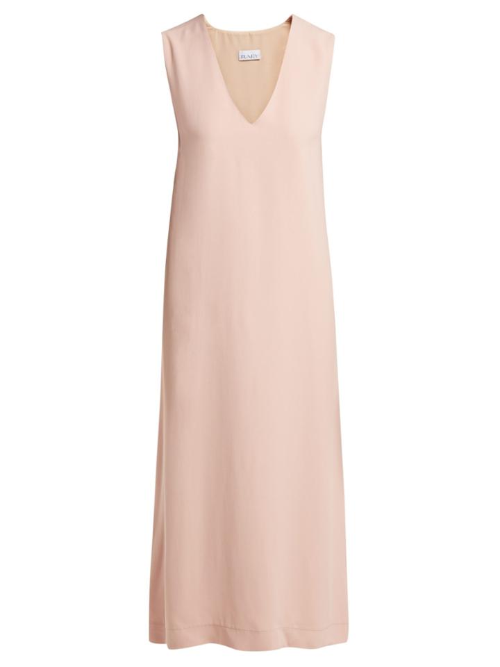Raey V-neck Silk Crepe De Chine Dress