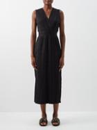 Zeus + Dione - Charis Pliss-jersey Midi Dress - Womens - Black