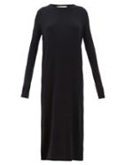 Matchesfashion.com Raey - Crew Neck Ribbed Cashmere Dress - Womens - Navy