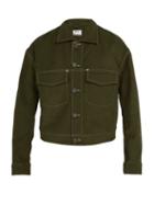 Matchesfashion.com Acne Studios - Topstitched Stretch Cotton Jacket - Mens - Green