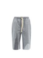 Loewe Paula's Ibiza - Patchwork Marled Cotton-jersey Shorts - Mens - Multi