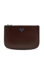 Matchesfashion.com A.p.c. - Jayson Logo Embellished Leather Pouch - Mens - Brown