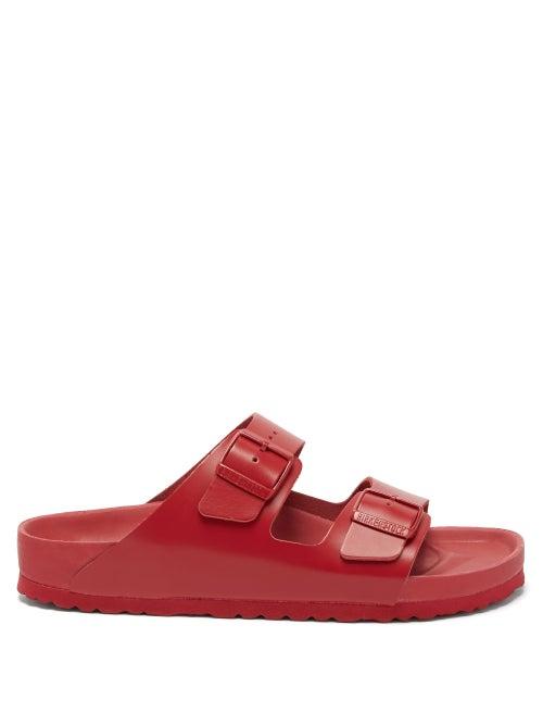 Matchesfashion.com Valentino - X Birkenstock Arizona Buckled Leather Slides - Mens - Red