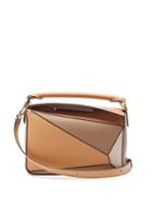 Ladies Bags Loewe - Puzzle Small Leather Cross-body Bag - Womens - Beige Multi
