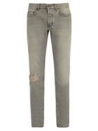 Matchesfashion.com Saint Laurent - Mid Rise Skinny Fit Jeans - Mens - Grey