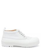 Matchesfashion.com Jacquemus - Meuniers Suede And Rubber Lace Up Shoes - Womens - White