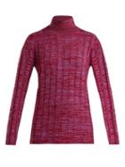 Matchesfashion.com Marni - Ribbed Knit Wool Sweater - Womens - Red Multi