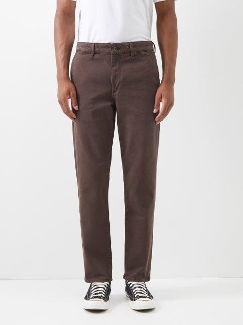 Rag & Bone - Fit 2 Logo-embroidered Cotton-blend Chino Trousers - Mens - Brown
