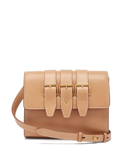 Matchesfashion.com Saint Laurent - Buckled Leather Cross-body Bag - Womens - Tan