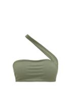 Matchesfashion.com Jade Swim - Halo One-shoulder Bikini Top - Womens - Dark Green