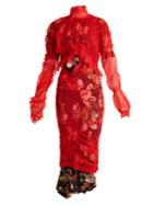 Preen By Thornton Bregazzi Lucille Floral-print Layered Tulle And Silk Dress