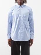 Comme Des Garons Shirt - Creatures Striped Cotton-poplin Shirt - Mens - Blue