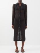 Dodo Bar Or - Hope Knitted Midi Shirt Dress - Womens - Black