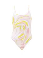 Matchesfashion.com Emilio Pucci - Printed Scoop-neck Swimsuit - Womens - Pink Multi