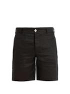Matchesfashion.com Hecho - Mid Rise Straight Leg Linen Shorts - Mens - Black
