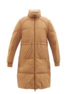 Moncler - Citronnier Drawstring Quilted Down Coat - Womens - Camel