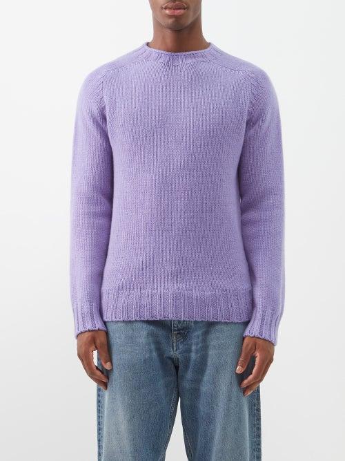 Howlin' - Barabas Crew-neck Wool Sweater - Mens - Purple