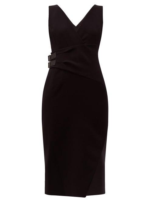 Matchesfashion.com Altuzarra - Lazarus Belted Crepe Midi Dress - Womens - Navy