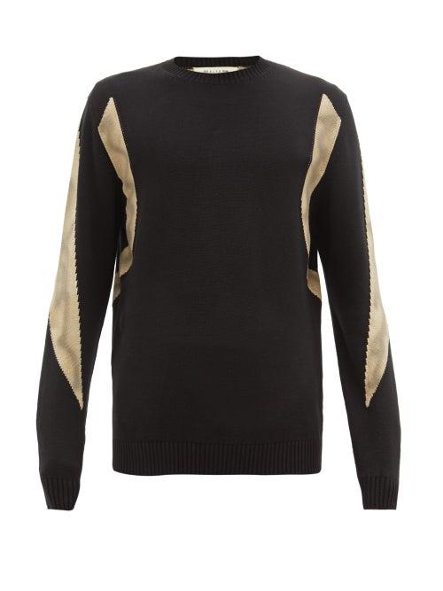 Matchesfashion.com 1017 Alyx 9sm - Panelled Cotton Sweater - Mens - Black