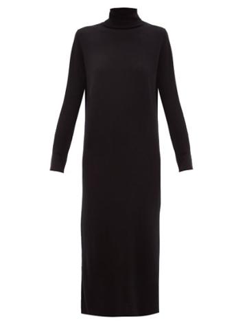 Matchesfashion.com Allude - Roll-neck Cashmere Sweater Dress - Womens - Black