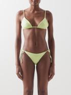 Jade Swim - Via Triangle Bikini Top - Womens - Lemon