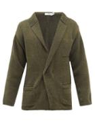 Inis Mein - Shawl-collar Merino Wool And Cashmere Cardigan - Mens - Khaki