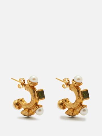 Alighieri - The Traveller's Path 24kt Gold-plated Earrings - Womens - Gold Multi