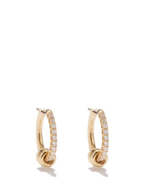 Spinelli Kilcollin - Ara Diamond & 18kt Gold Earrings - Womens - Yellow Gold