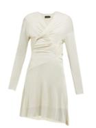 Matchesfashion.com Atlein - Draped Silk Jersey Dress - Womens - Ivory