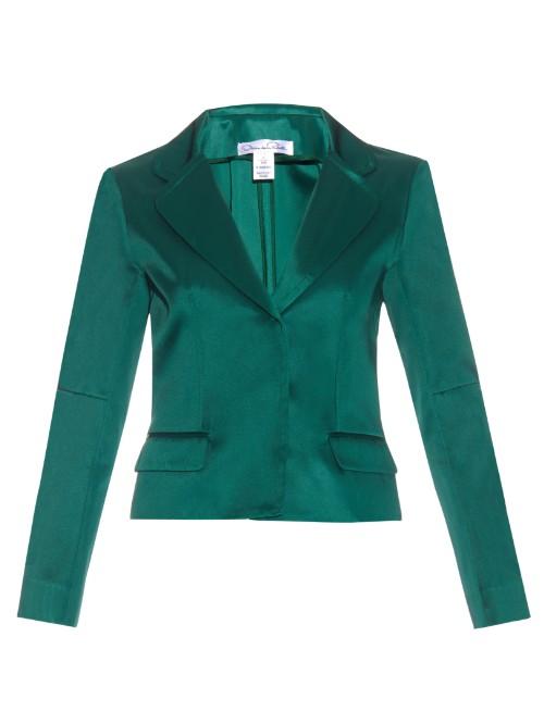 Oscar De La Renta Single-breasted Satin Jacket