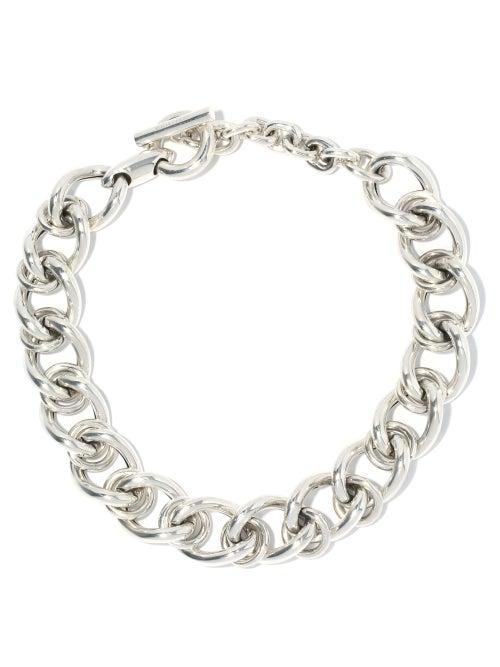 Matchesfashion.com Bottega Veneta - Curb-chain Sterling-silver Choker - Womens - Silver
