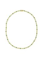 Octavia Elizabeth - Nesting Gem Emerald & 18kt Gold Tennis Necklace - Womens - Green Gold